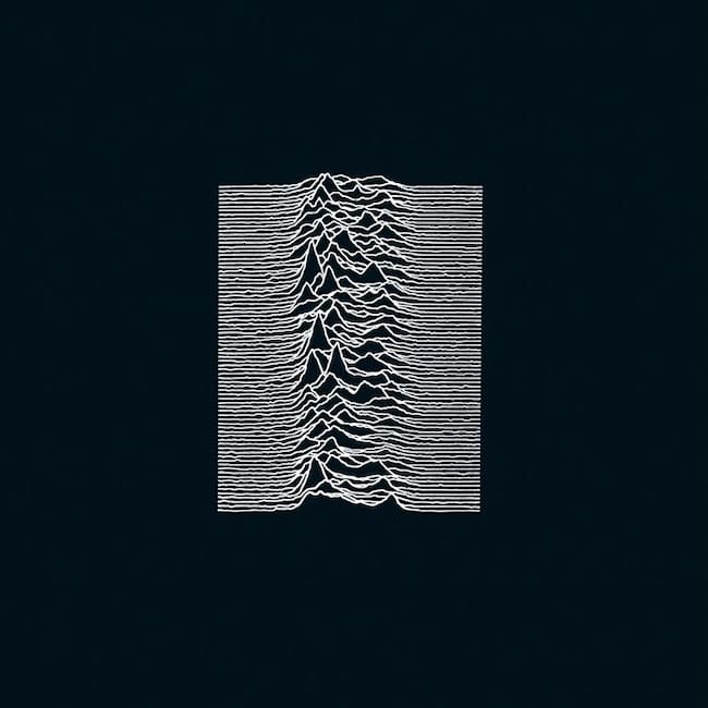 Portada del álbum 'Unknown Pleasures' de Joy Division (1979).