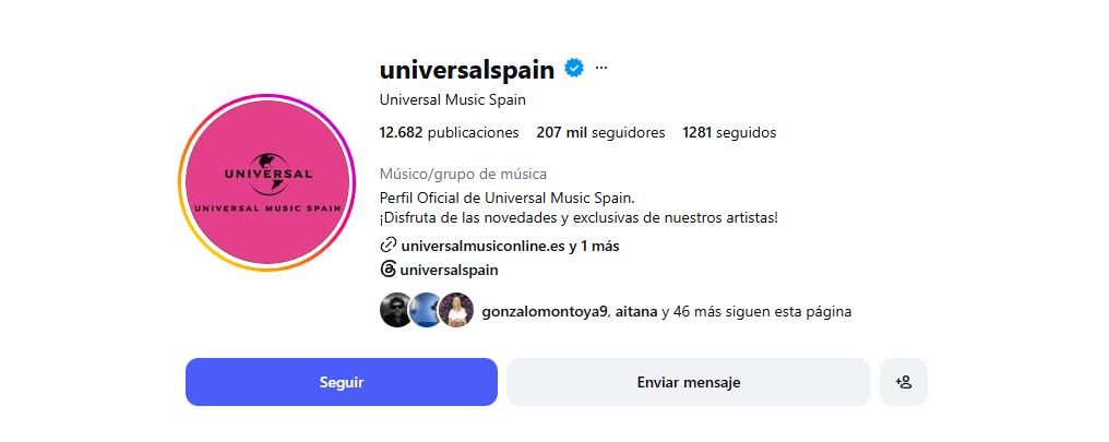 Icono Universal Spain en Instagram