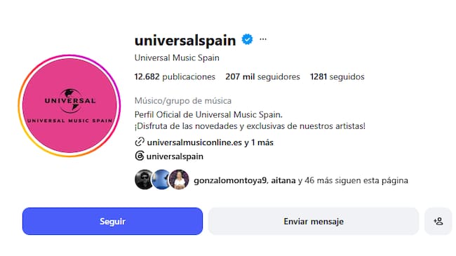 Icono Universal Spain en Instagram