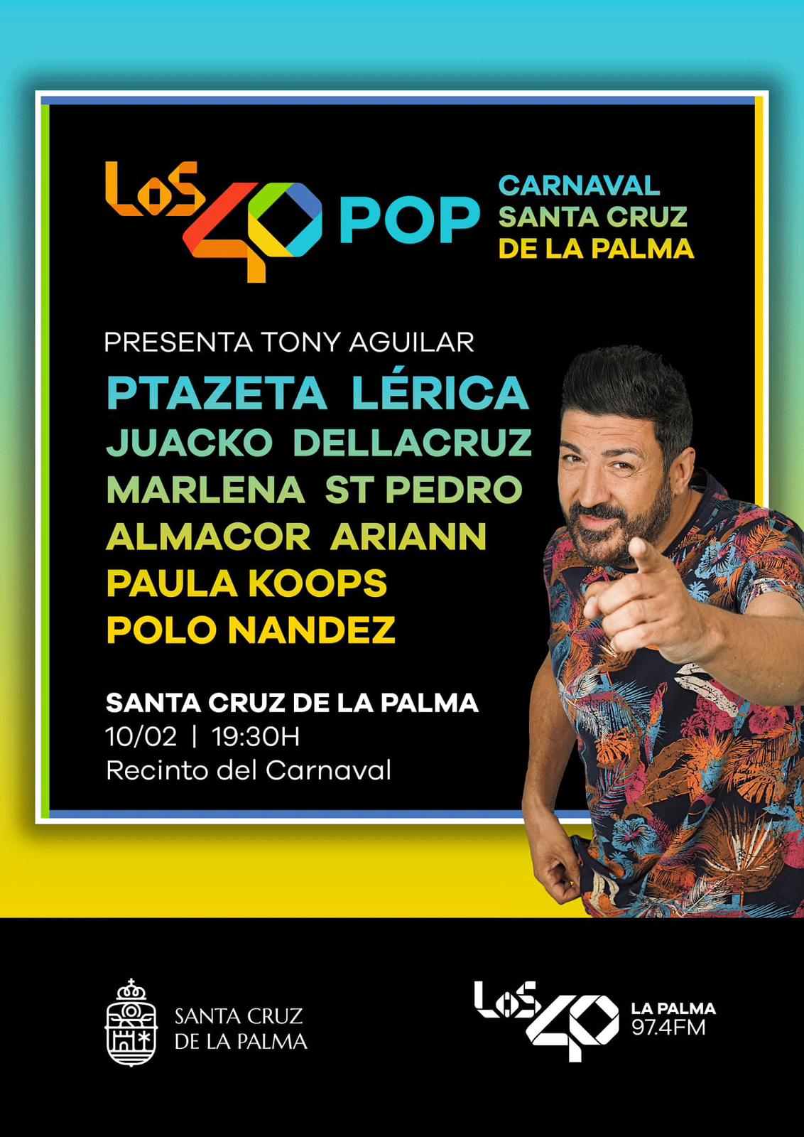 Cartel de LOS40 Pop Carnaval en Canarias.