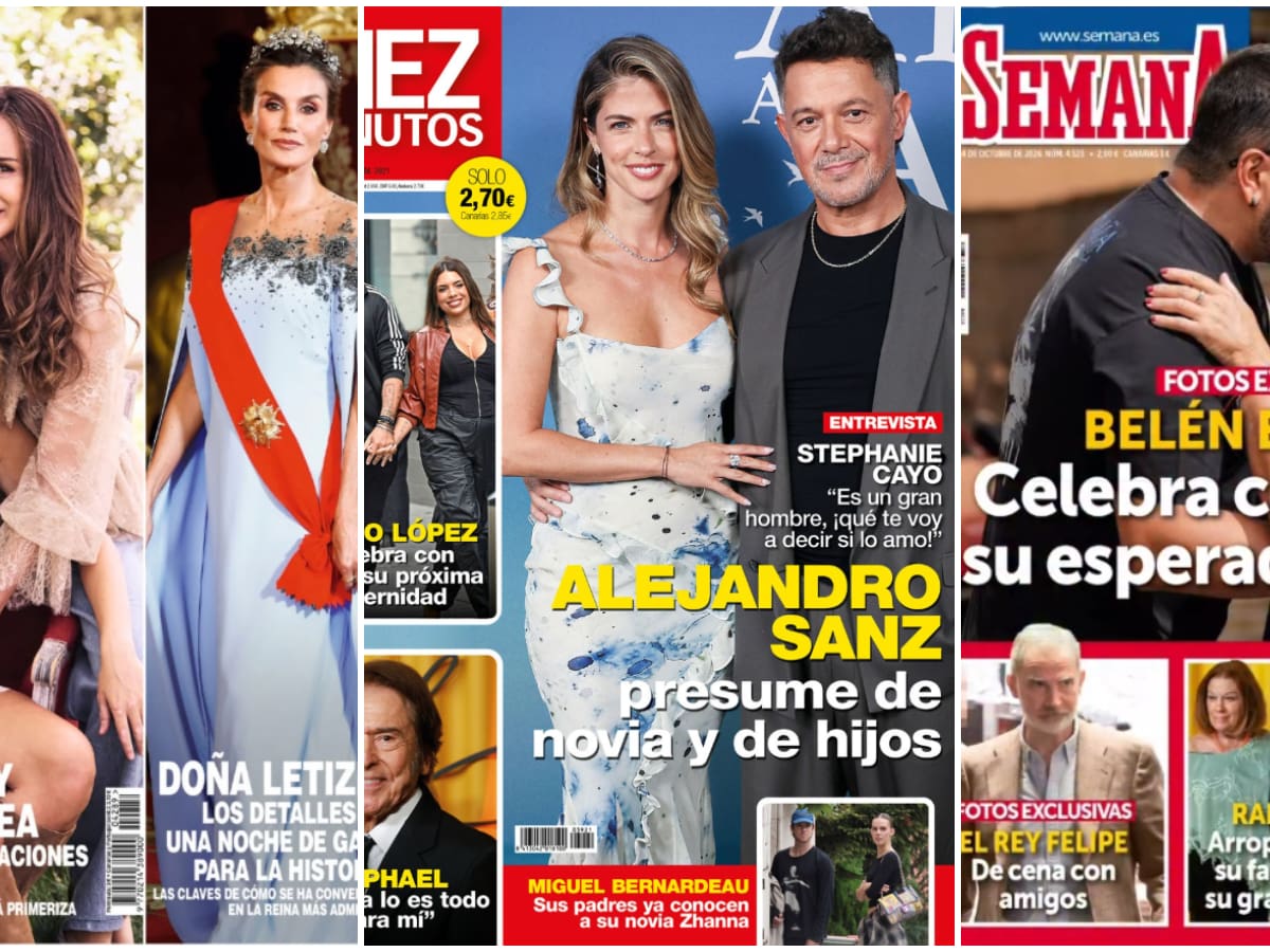 Las portadas de las revistas del corazón de hoy, miércoles 7 de octubre: Belén Esteban, Raphael y Alejandro Sanz