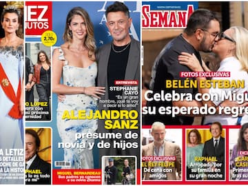Las portadas de las revistas del corazón de hoy, miércoles 7 de octubre: Belén Esteban, Raphael y Alejandro Sanz