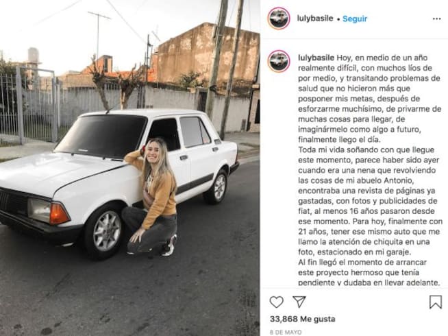 Luly Basile se compró un auto y las redes sociales minimizaron su esfuerzo