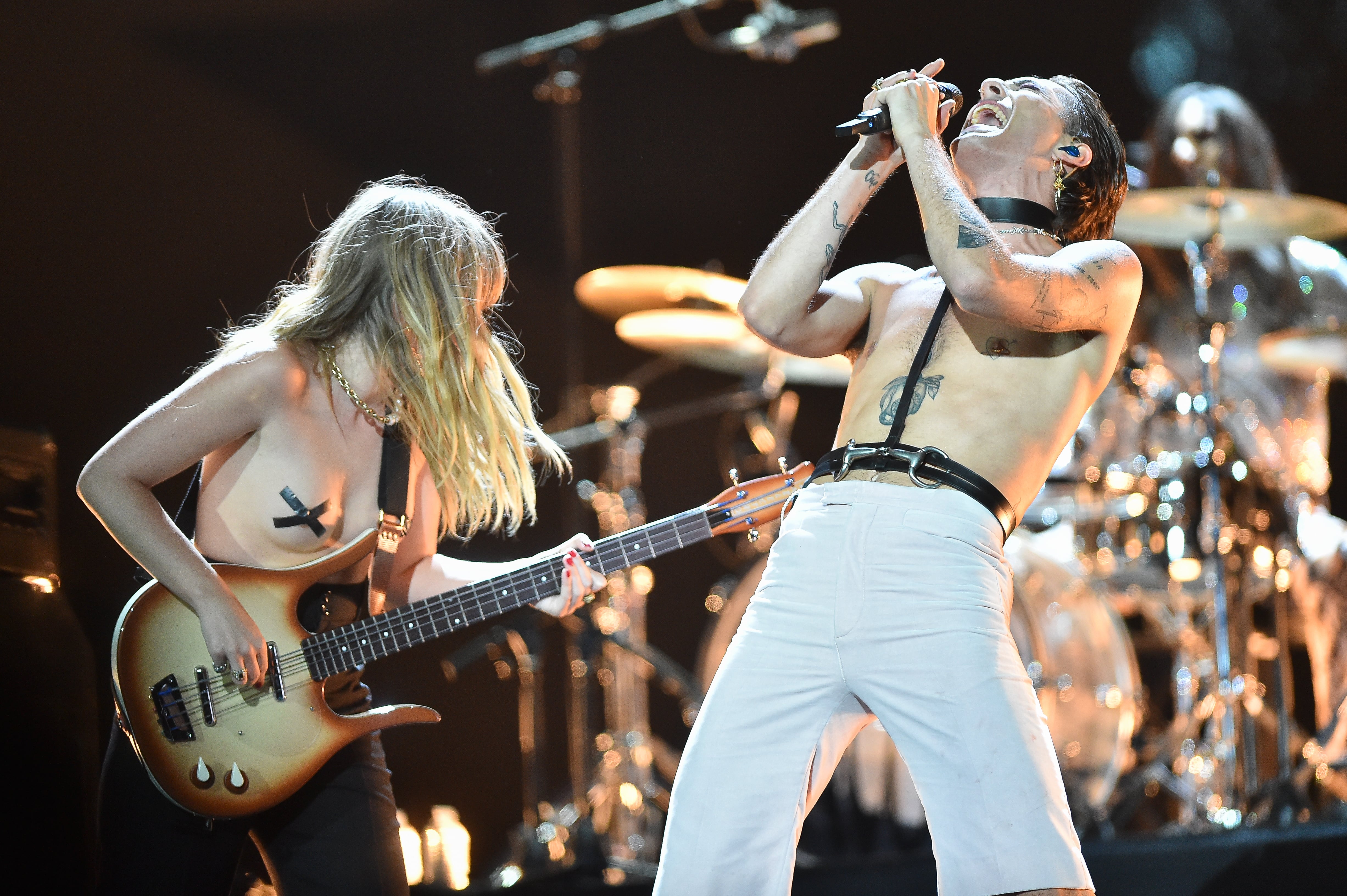 Maneskin durante el Global Citizen Live, Paris de 2021