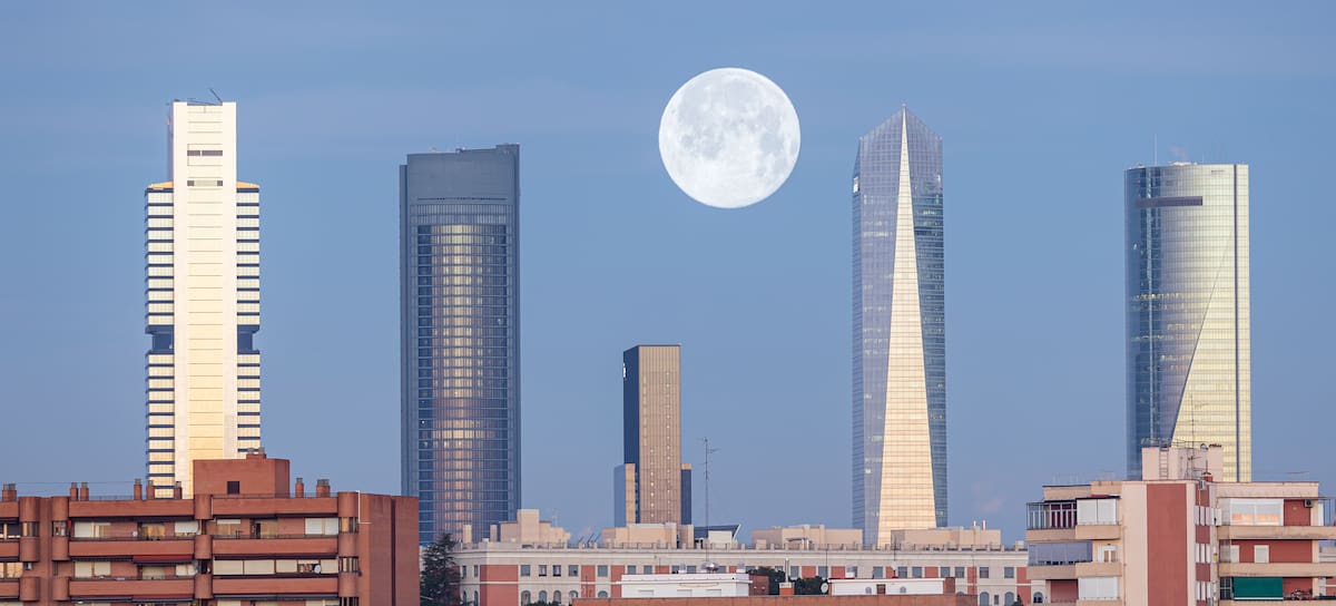 Luna llena en Madrid.