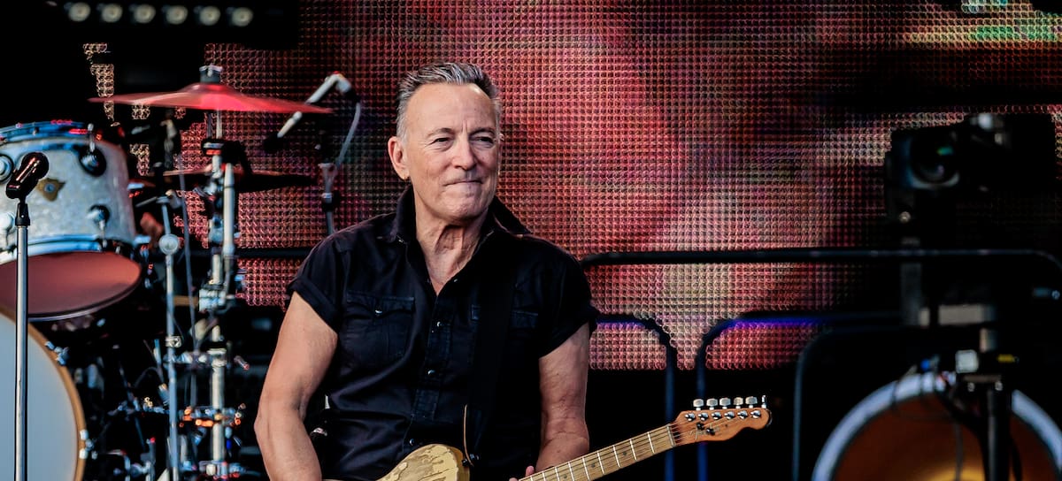 Bruce Springsteen durante un concierto en Monza, Italia.