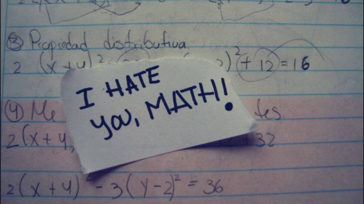 ¿Odiás las matemáticas?
