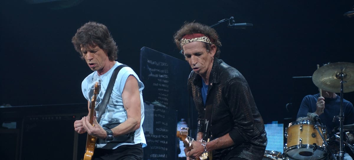 Mick Jagger y Keith Richards en un concierto de los Rolling Stones durante el &#039;Licks World Tour&#039;.