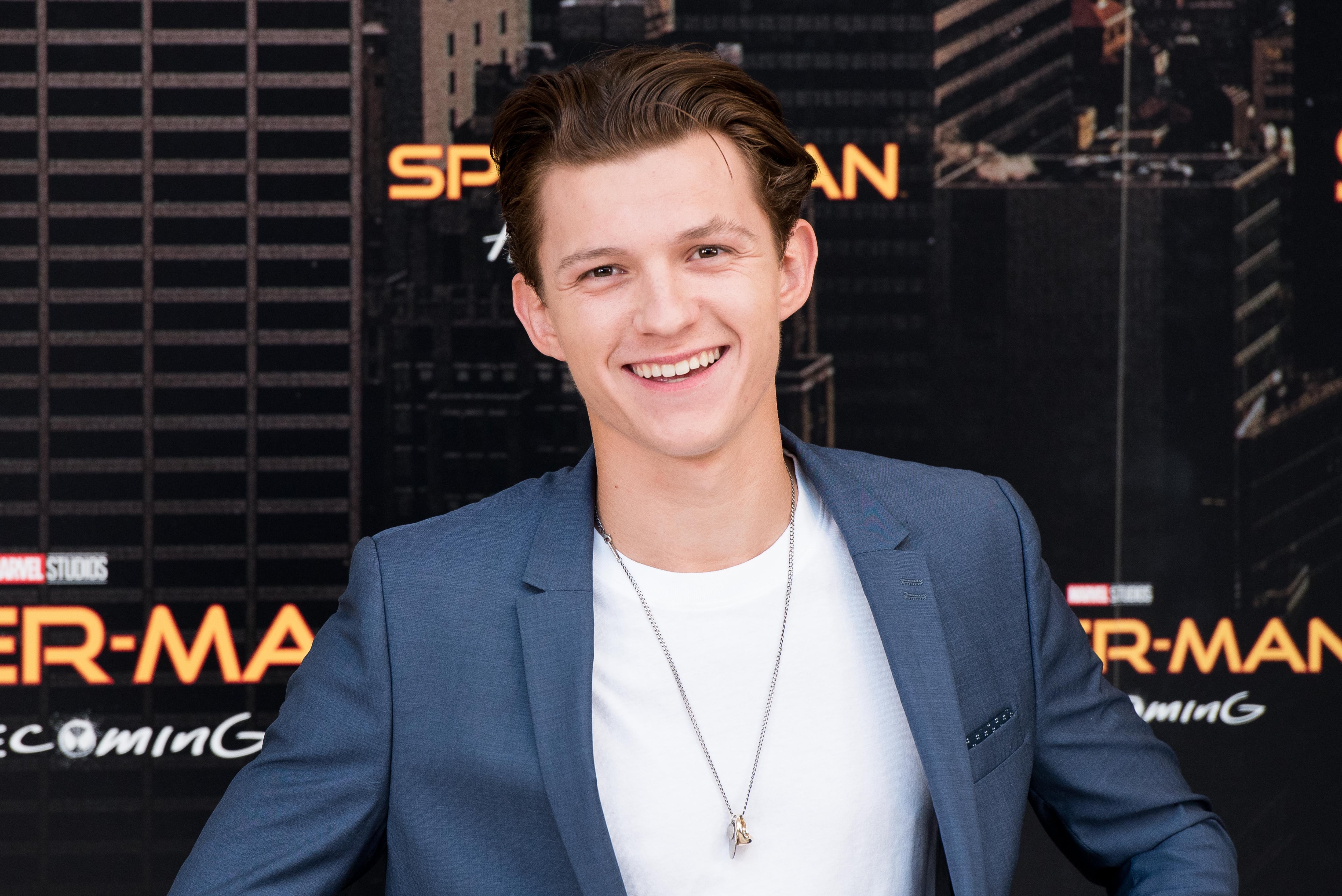 Tom Holland en el photocall 'Spider-man: Homecoming' en Madrid, en  2017. /Gabriel Maseda/NurPhoto via Getty