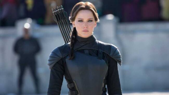 Jennifer Lawrence como Katniss Everdeen en Sinsajo Parte 2