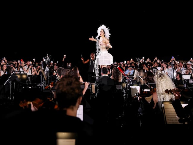 Rosalía en el LUX Tour en Barcelona el 13 de abril de 2026, en el Palau Sant Jordi. Christian Bertrand