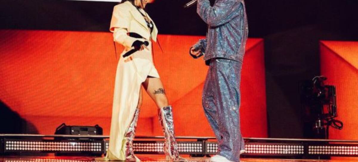La artista María Becerra fue una de las invitadas al show de J Balvin en Coachella.