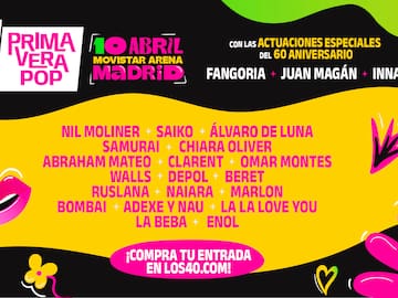 Cartel completo de LOS40 Primavera Pop 2026 en Madrid: Fangoria y Abraham Mateo completan los artistas confirmados