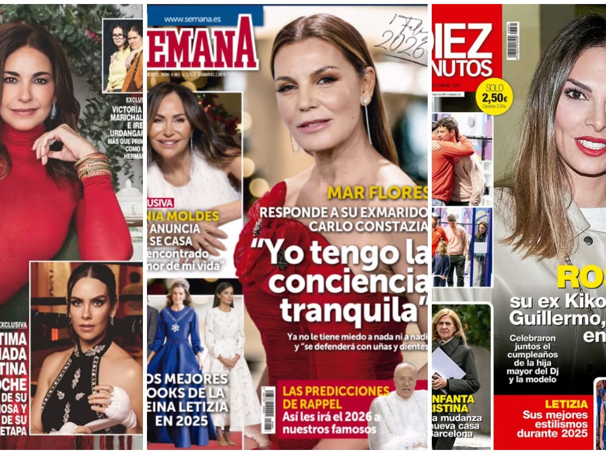 Las portadas de las revistas del corazón de hoy, 31 de diciembre: las Campanadas de Cristina Pedroche y la ruptura de Alejandro Sanz