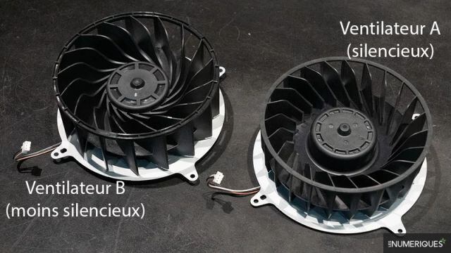 Dos modelos de ventilador diferentes para un sólo modelo de PS5.