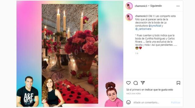 Esta sería la famosa foto filtrada de la boda de Cynthia Rodríguez y Carlos Rivera.