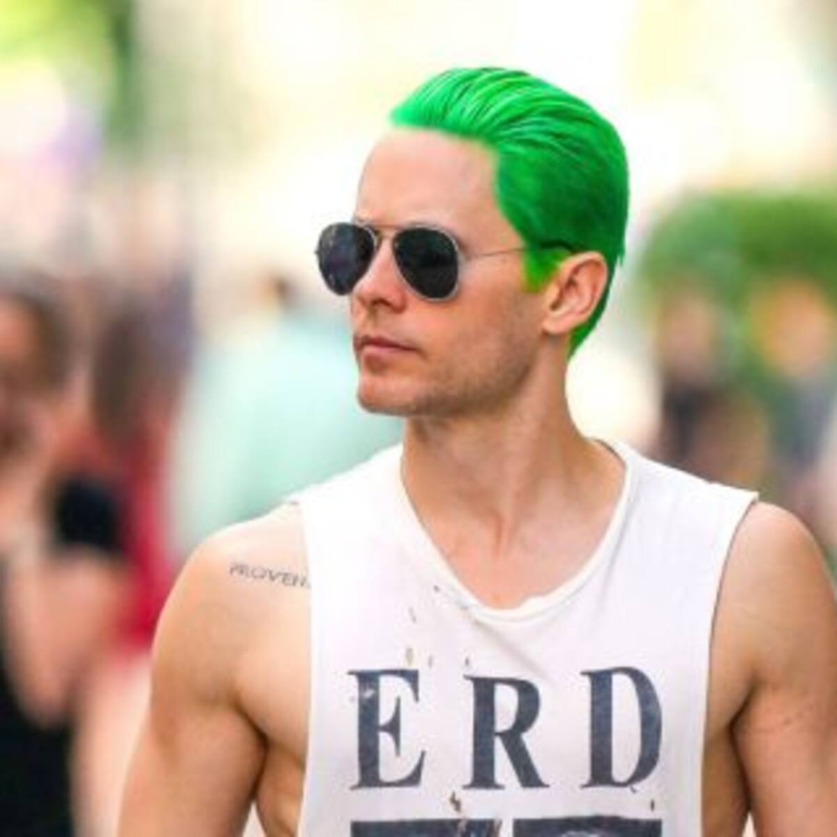 Jared Leto abandonó el pelo verde del Guasón