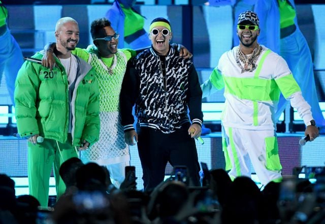 J Balvin, Ozuna, Daddy Yankee y Anuel AA, intérpretes de &#039;China&#039;. / Foto: Ethan Miller/Getty Images