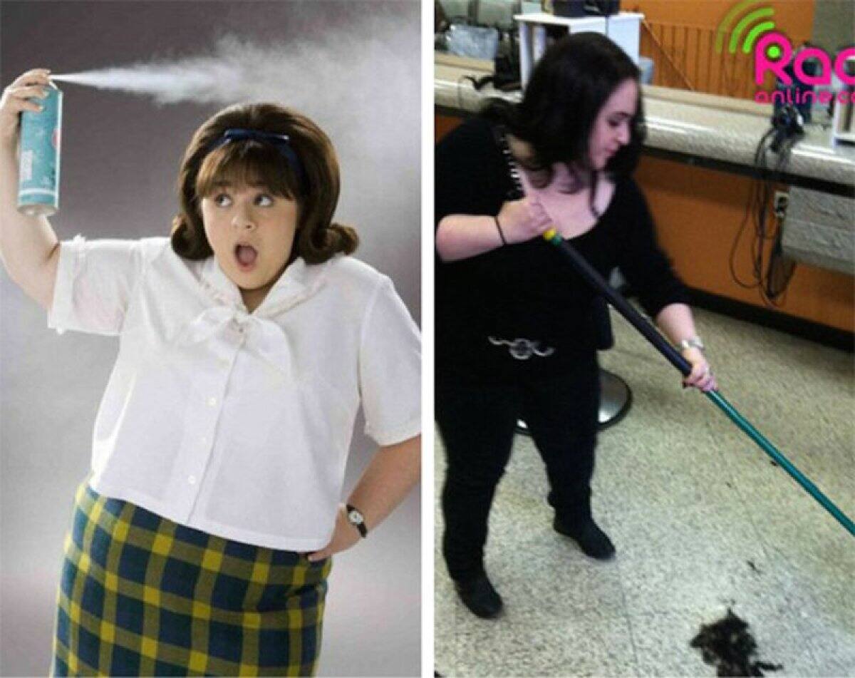 Nikki Blonsky - Su carrera terminó en la película "Hair Spray" junto a John Travolta. Ahora, trabaja en un salón de belleza y es cosmetóloga.
