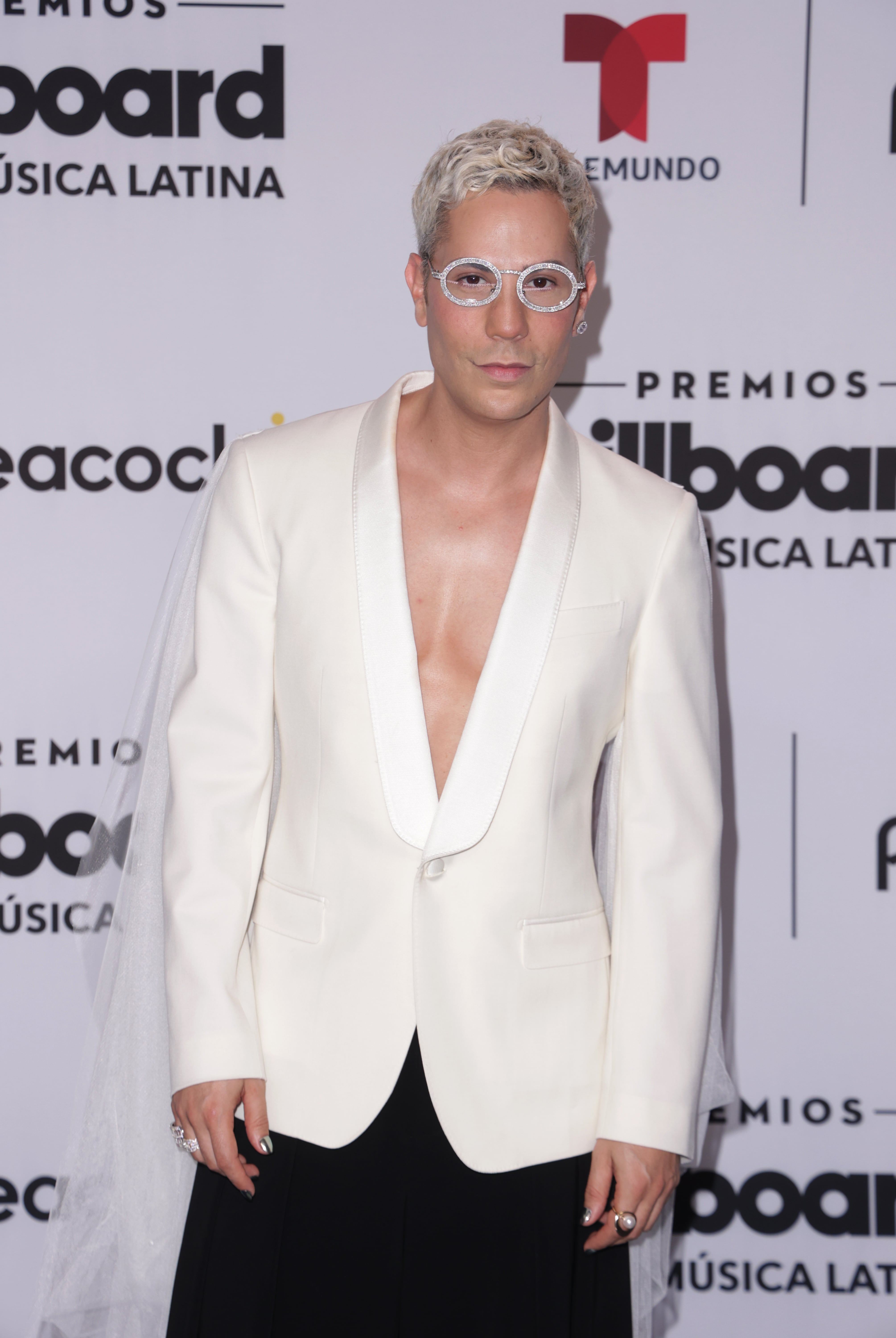 Christan Chávez, en los Premios Billboard de la música latina 2023.