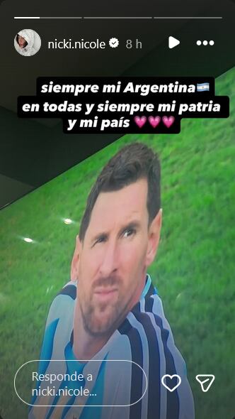 Nicki Nicole se pronuncia tras la derrota argentina en el Mundial 2026.