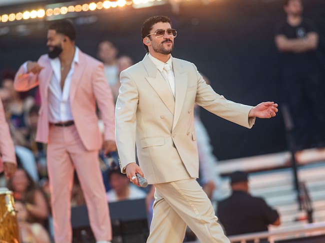 Bad Bunny en su concierto en Barcelona