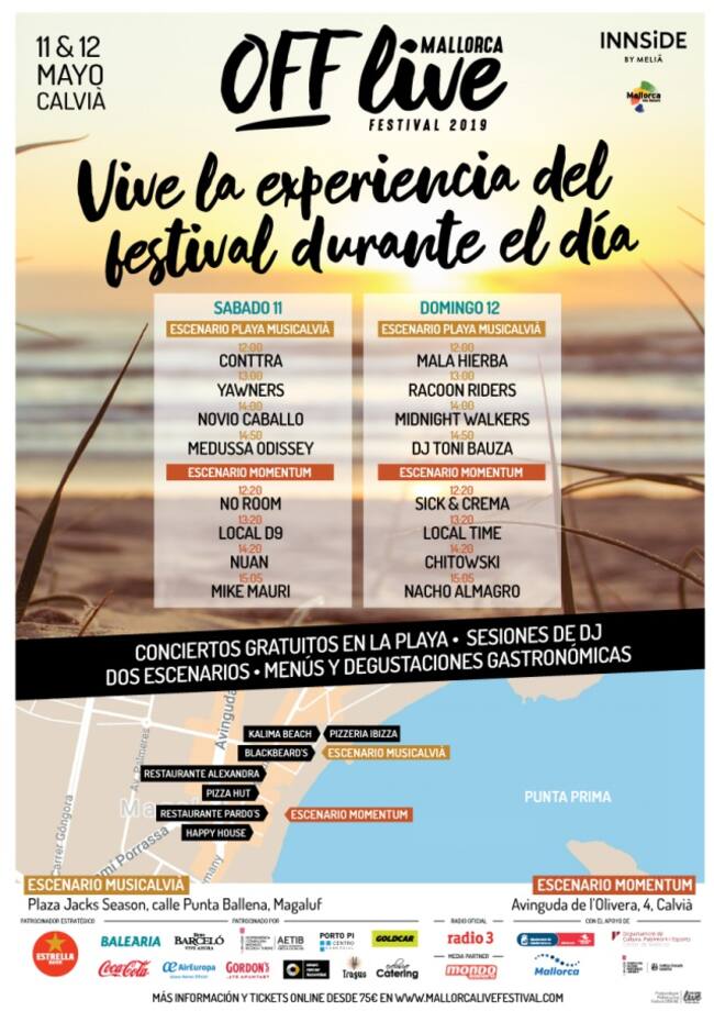 Estos son los grupos y los DJs que actuarán