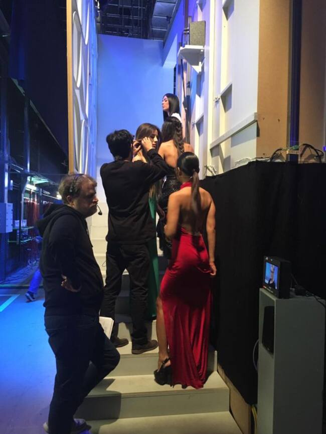 Las pretendientas antes de entrar a plató