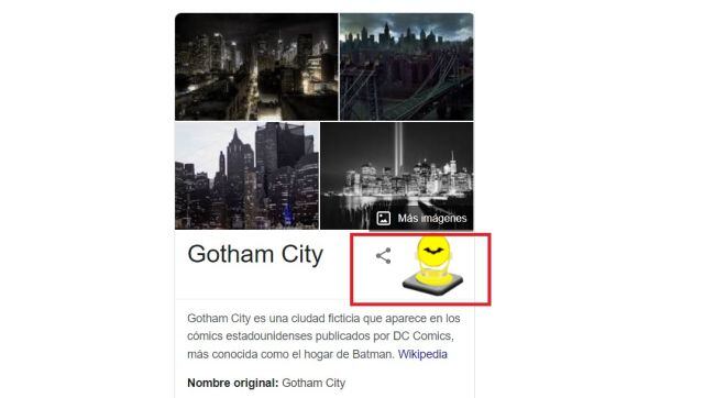 La luz de Batman en Google.