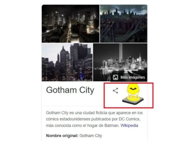 La luz de Batman en Google.