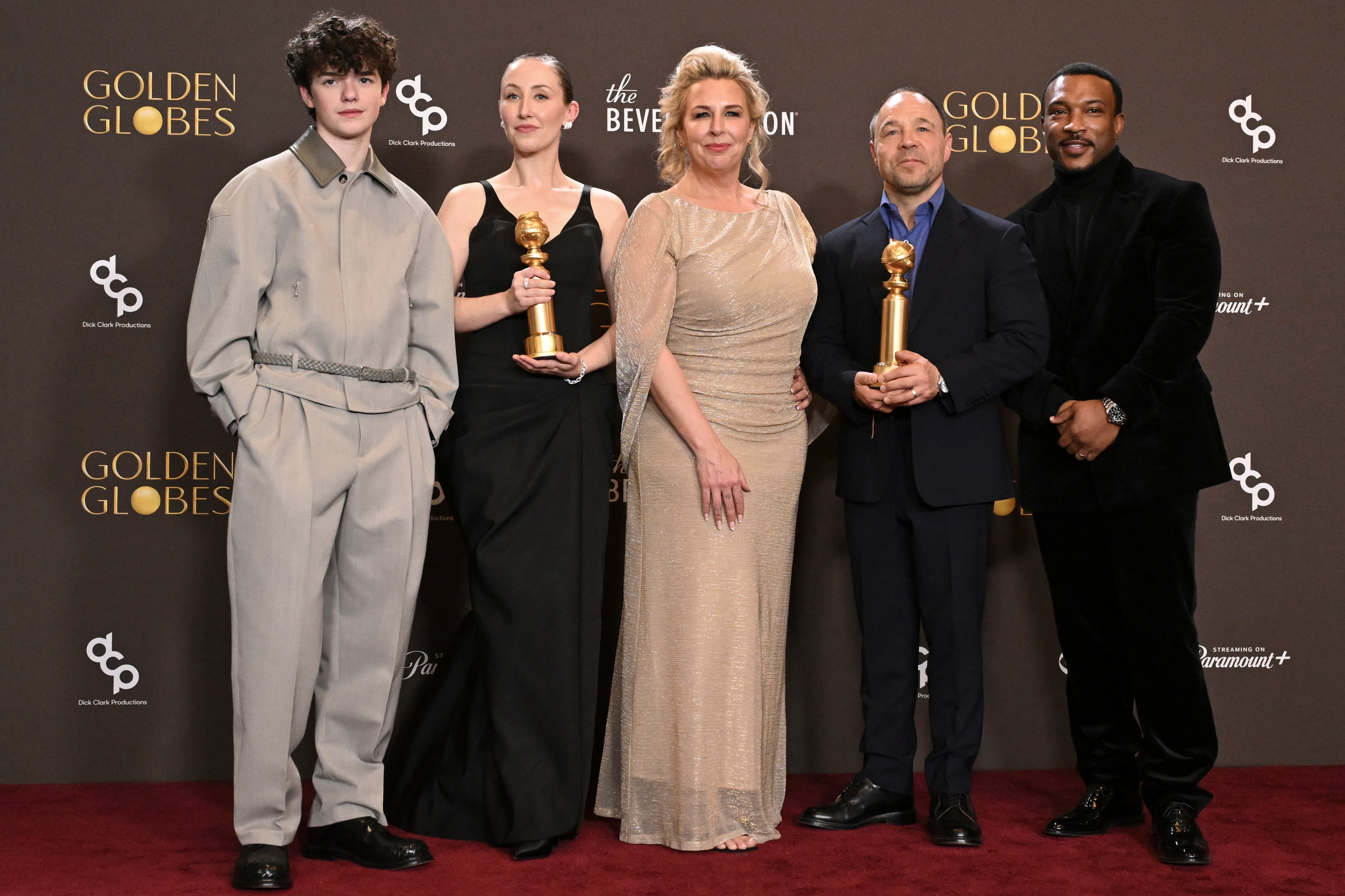 Owen Cooper, Erin Doherty, Hannah Walters, Stephen Graham y Ashley Walters, ganadores de cuatro Globos de Oro por 'Adolescencia'