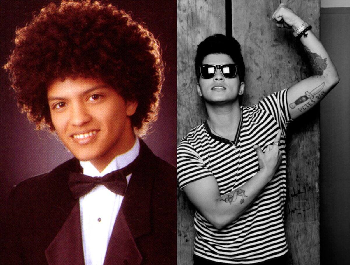 ¡El pelo de Bruno Mars es realmente sorprendente!