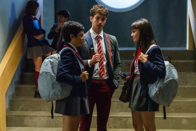 Carla Díaz, Manu Ríos y Martina Cariddi