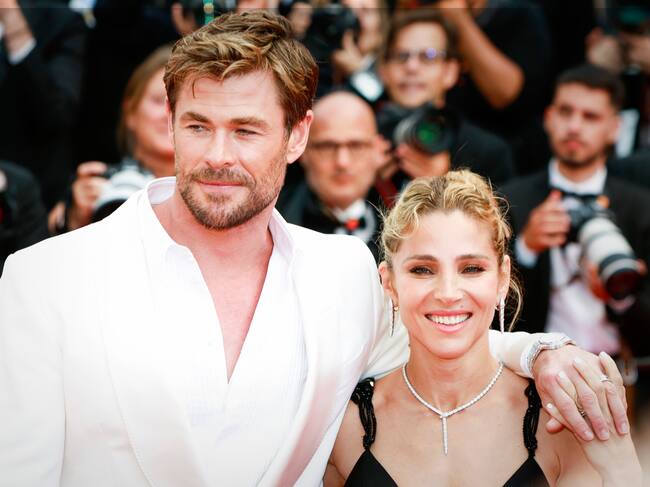 Chris Hemsworth y Elsa Pataky  en la premiere de &#039;Furiosa: De La Saga Mad Max&#039; en Cannes. Getty.