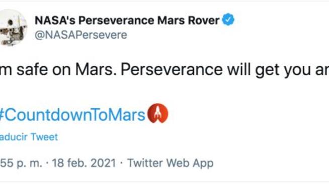 Primeras imágenes del rover Perseverance en Marte
