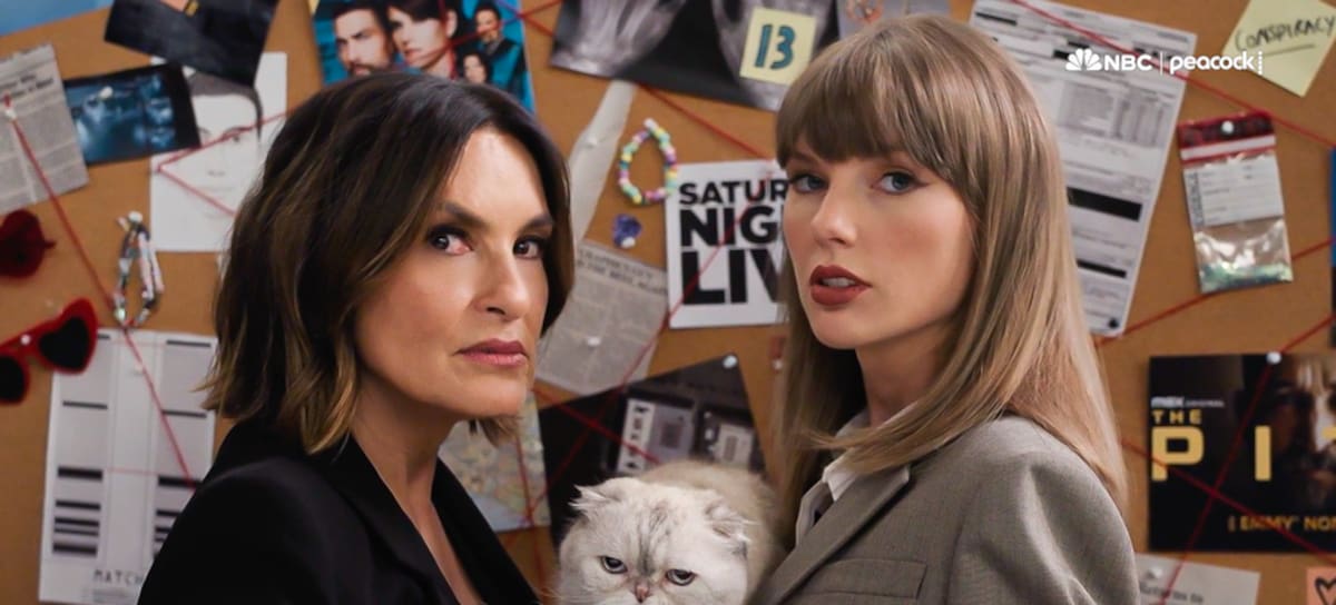 Taylor Swift, protagonista del sketch de 'Law & Order' en los premios Emmy 2026. (Foto cedida por NBC)