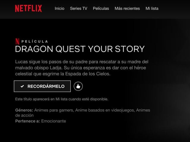 Dragon Quest Your Story se cuela en Netflix 