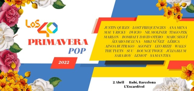 Cartel de LOS40 Primavera Pop en Rubí, Barcelona