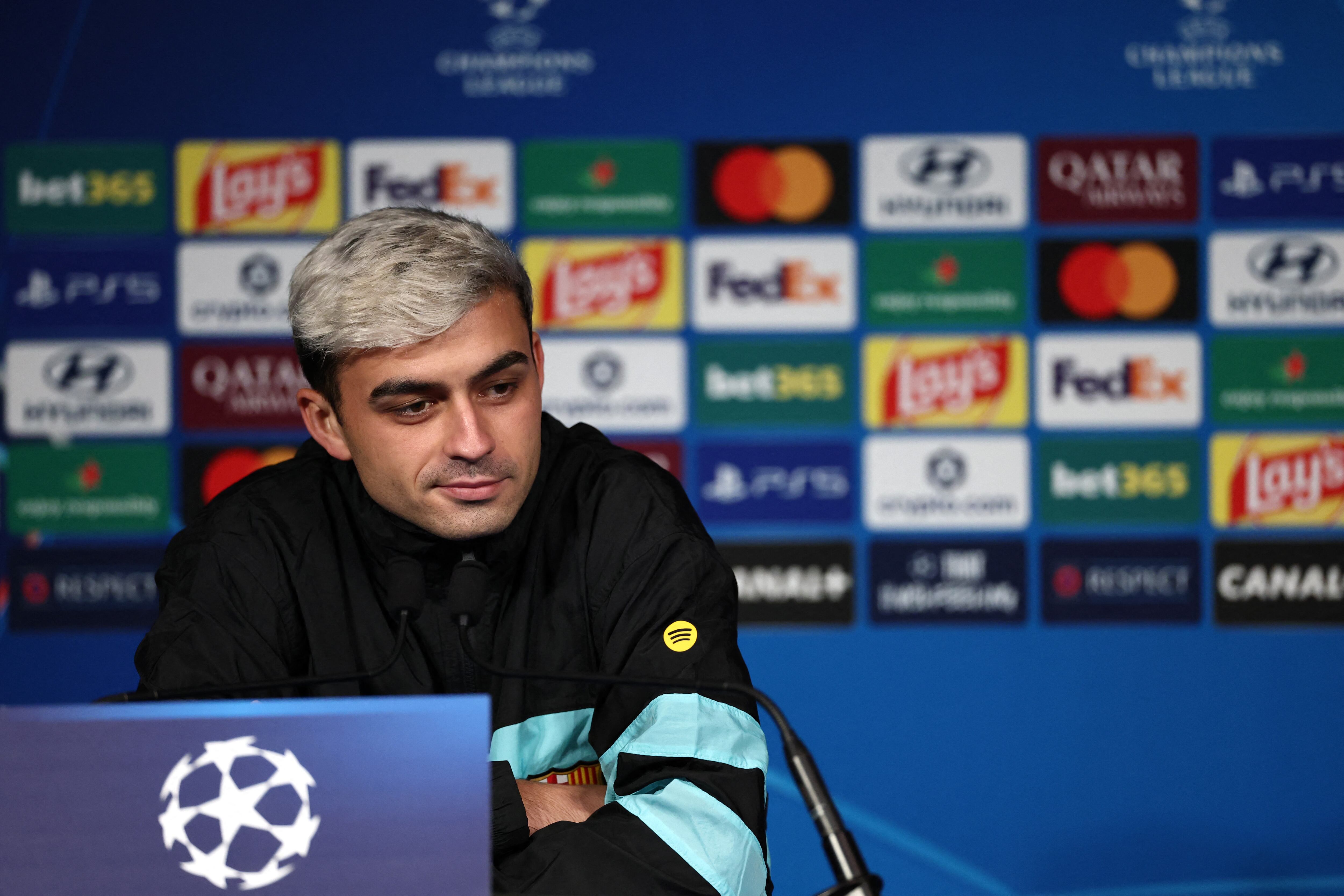 Pedri durante una rueda de prensa celebrada en el estadio Parc des Princes de París el 19 de octubre de 2026