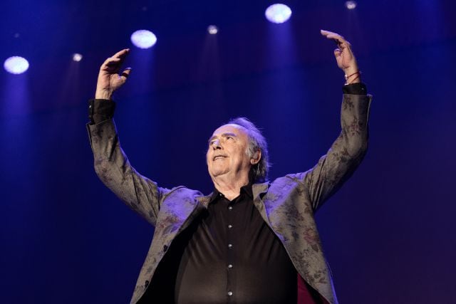 Joan Manuel Serrat, durante uno de los últimos conciertos de su carrera en Madrid, el 7 de diciembre de 2022.