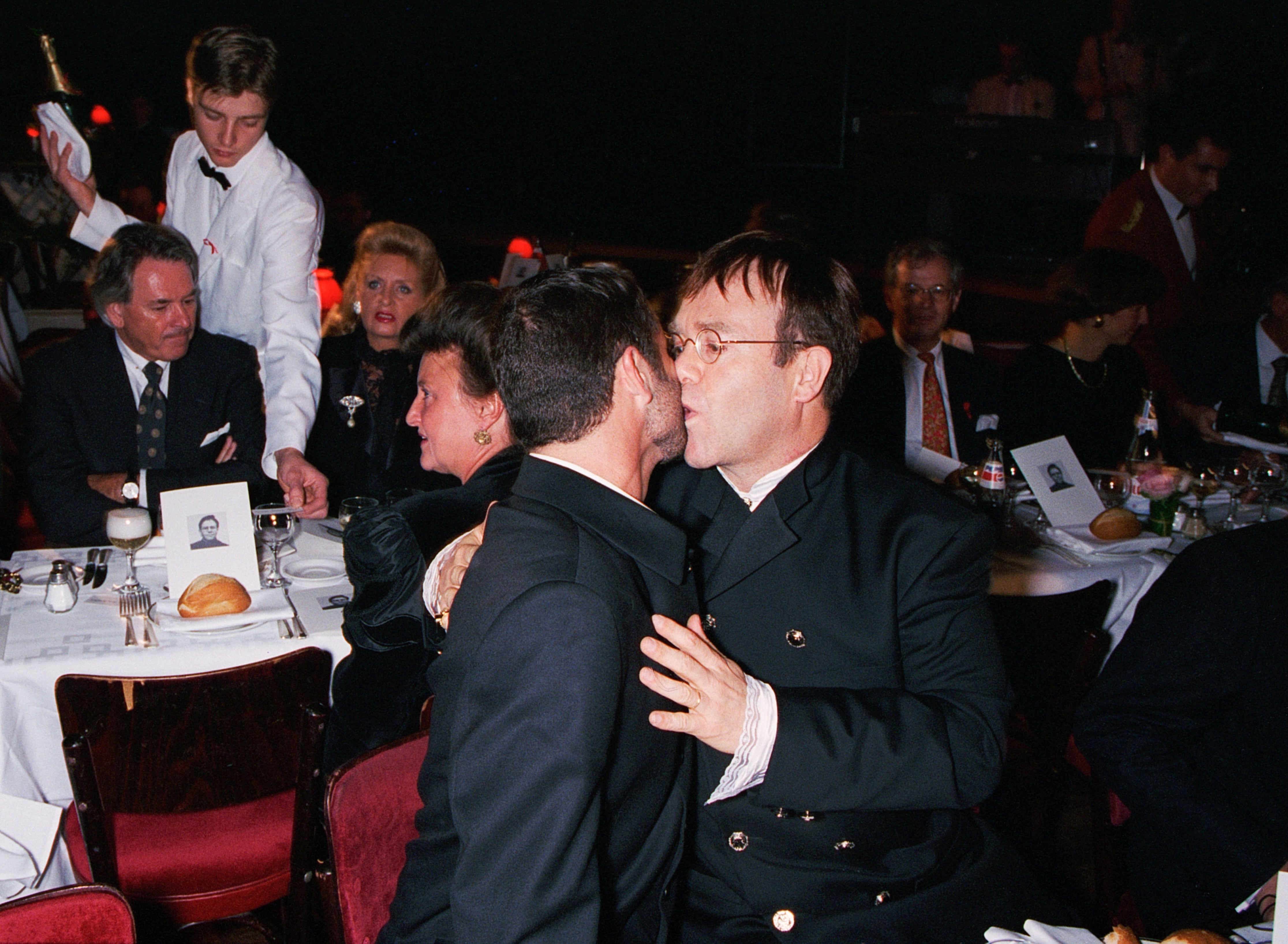 George Michael and Elton John en la Gala Dinner