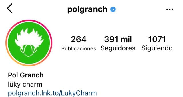 Instagram de Pol Granch antes del 18 de junio