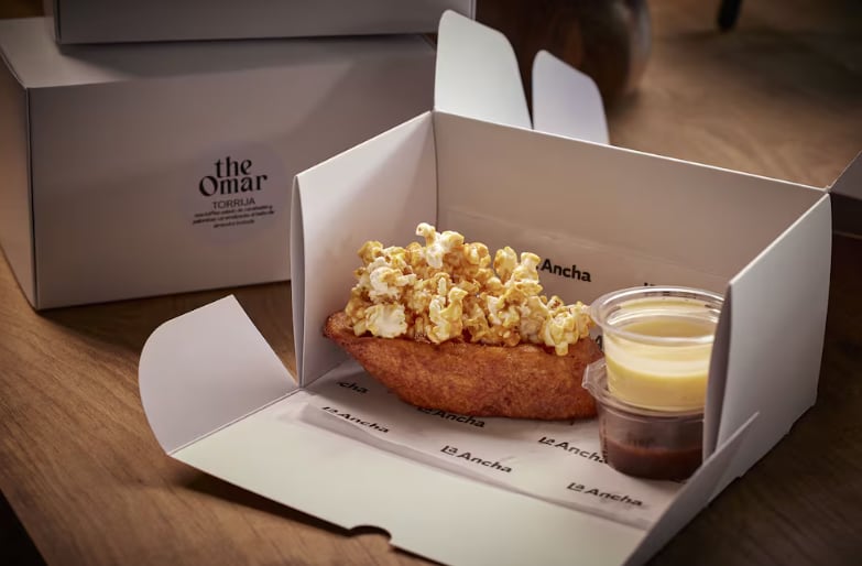 Torrija con palomitas en 'The Omar'