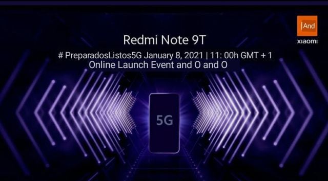 Redmi Note 9T se presentará el 8 de Enero.