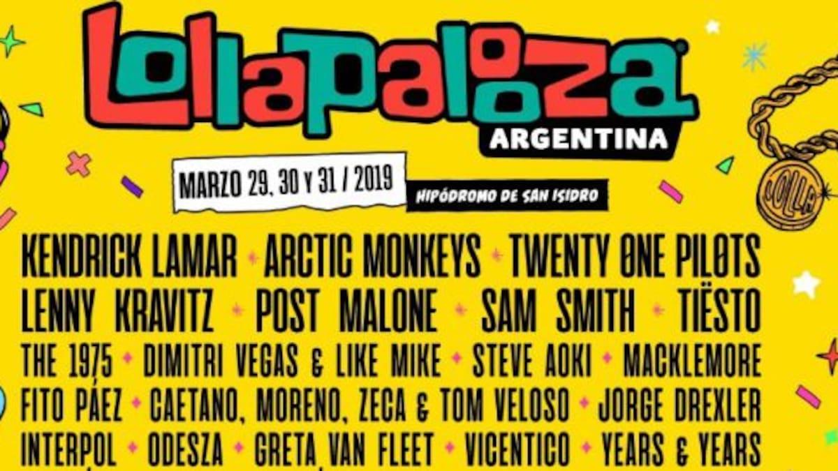 ¡Ya salió el Line Up del Lollapalooza Argentina 2019!