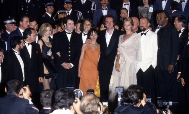 El equipo de la película &#039;Pulp Fiction&#039; en el Festival de Cannes en 1994. 
 
 