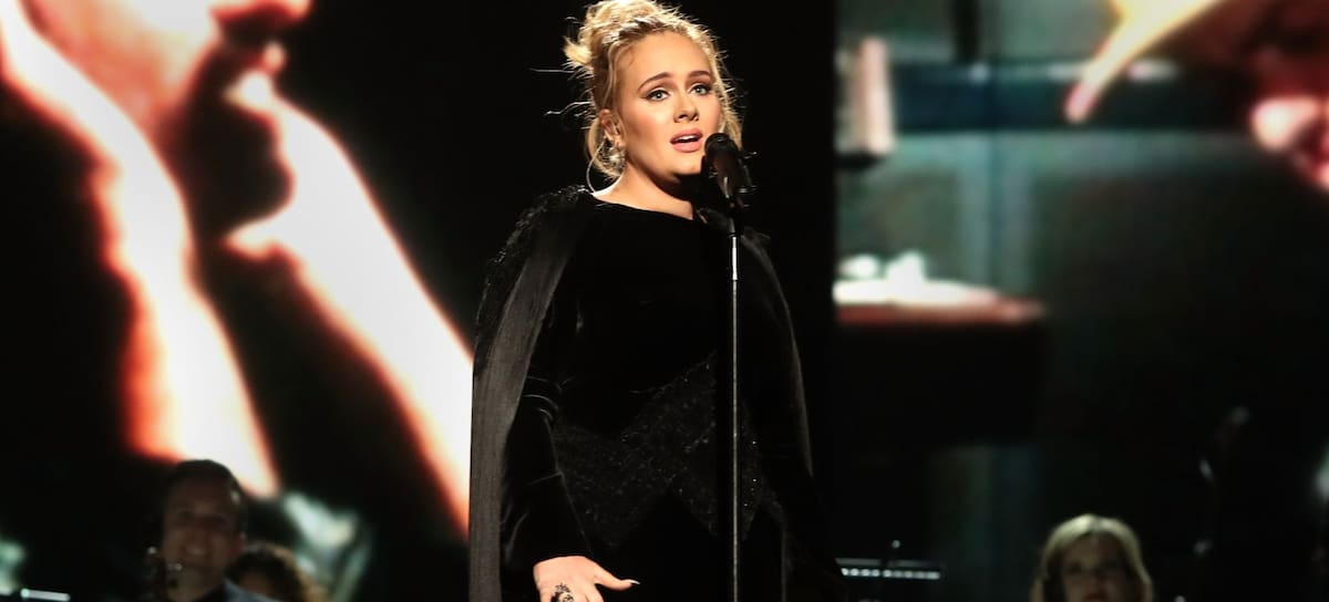Adele, en la gala 59 de los Grammy en el STAPLES Center de Los Ángeles en febrero de 2017.