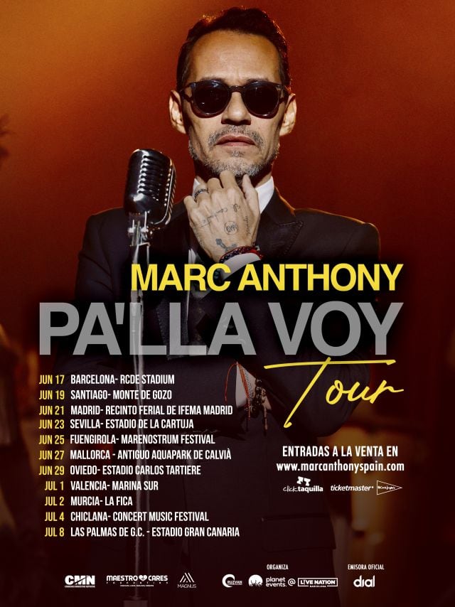 Marc Anthony regresa a España con la gira &#039;Pa&#039;llá voy Tour&#039;.