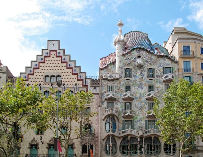 La Casa Batlló del Paseo de Gracia de Barcelona.