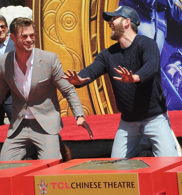 Chris Hemsworth y Chris Evans en Hollywood